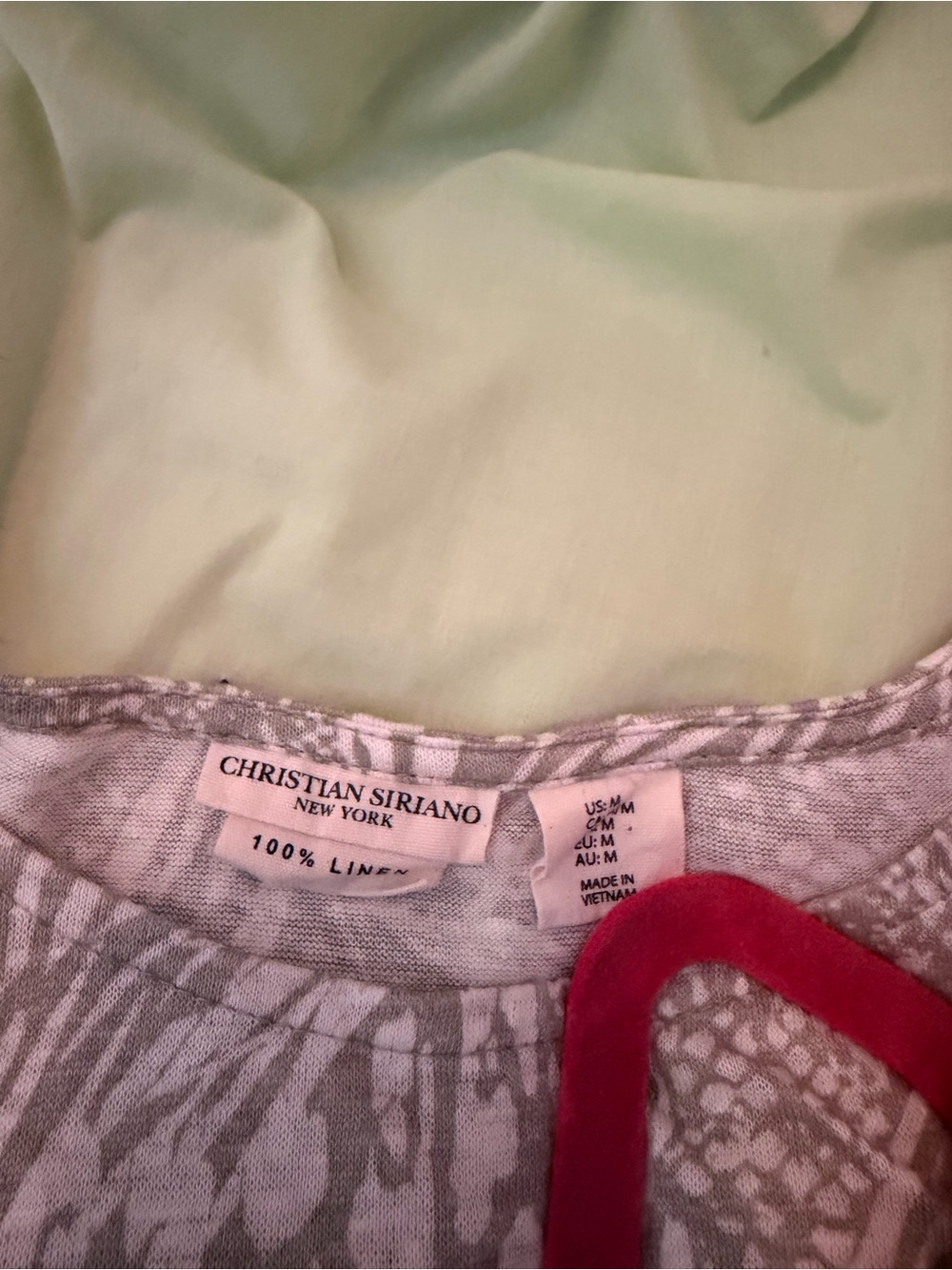 Christian Siriano Light Sage Green Dainty Sleeve Top - Picture 5 of 5